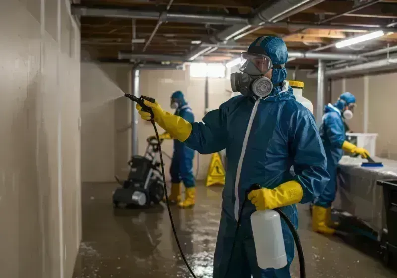 Basement Sanitization and Antimicrobial Treatment process in Meridian, CO